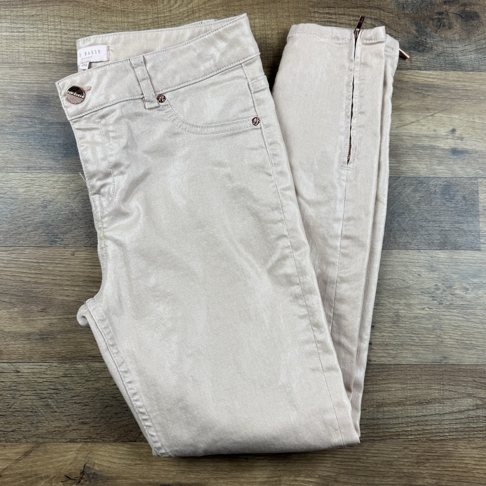 Ted Baker London Women's Skinny Jeans Size 28 Pink Ankle Zip